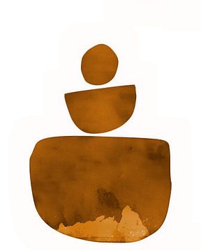 Balance in gold ochre by FRESH Fine Art