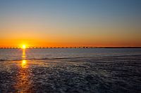 Zonsondergang bij Zeelandbrug