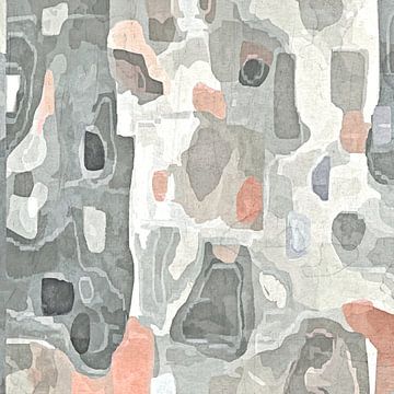 Komposition in Grau- und Terrakottaschattierungen von Anna Marie de Klerk