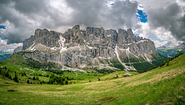 Sella group seen from the Gardena Pass in the Dolomites by Sjoerd van der Wal Photography