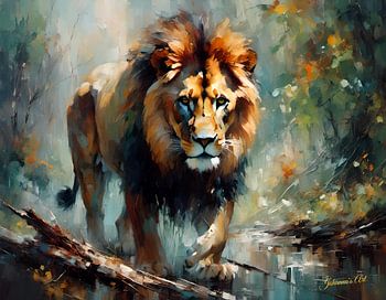 Wildtiere - Abstrakter Surrealismus - Löwe 2