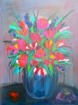 Fleurs mystiques sur Danielle Ducheine