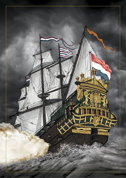 Navire VOC Les sept provinces par Willem Heemskerk