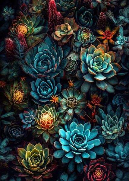 Succuletns natuur kunst 67 #botanisch van JBJart Justyna Jaszke