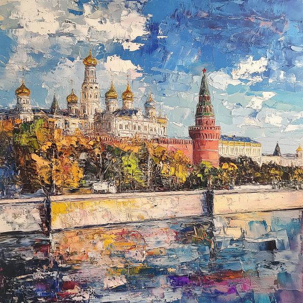 Grand Kremlin paleis moskou rusland abstract van TheXclusive Art