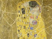 Karte von Leiden dem Kuss von Gustav Klimt