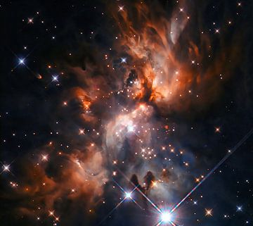 A travers les nuages par Hubble