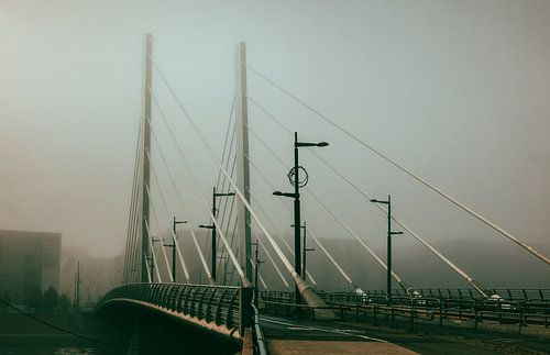 Mistige Tuibrug – Minimalistische Architectuur in Ochtendnevel