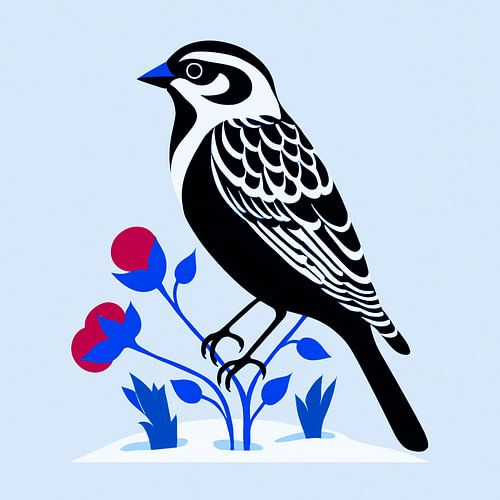 Beep! Blossom Friend | Portrait of a Sparrow