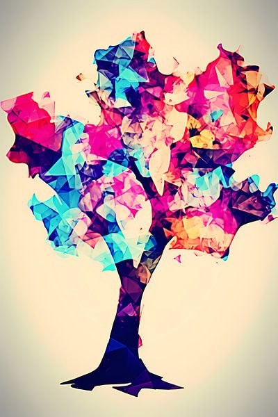 Kleurrijke Abstracte Boom van Art & Soul Creations