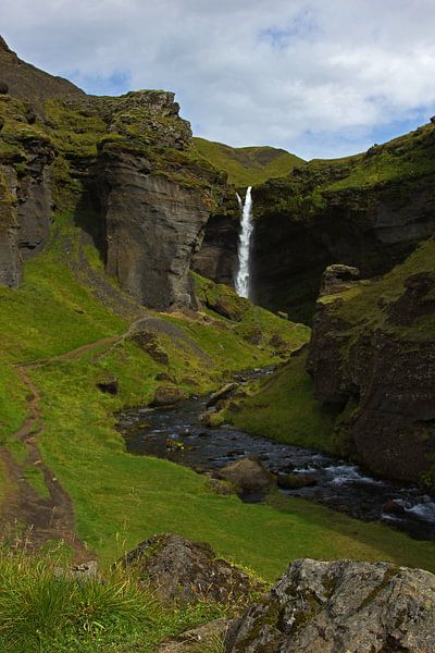 Island, Versteckter Wasserfall im Süden von Discover Dutch Nature