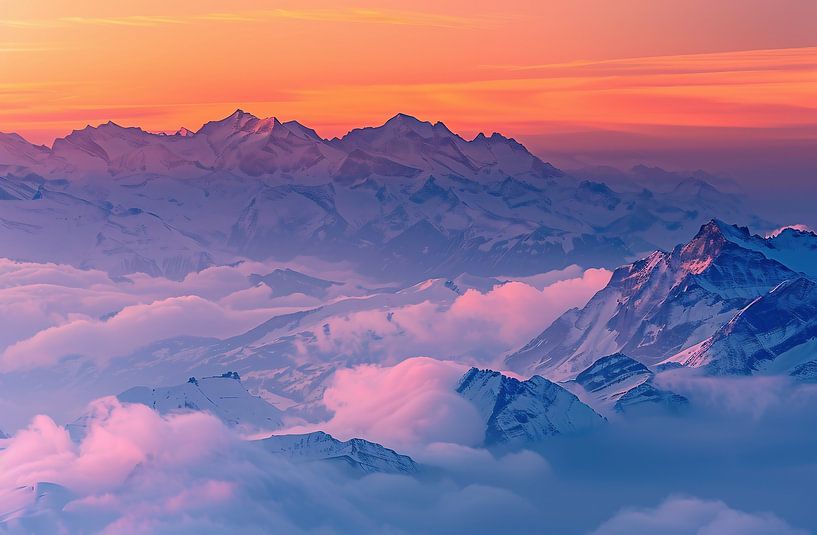 Himmelszauber über den Gipfeln von fernlichtsicht