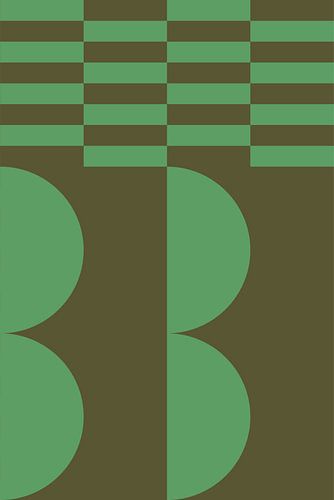 Felle kleuren en strepen collectie. Olijf en groen nr. 6