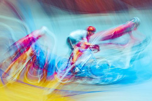 Cyclist in motion
