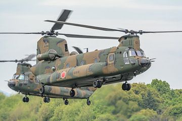 Japanse Boeing CH-47 Chinook transporthelikopter.