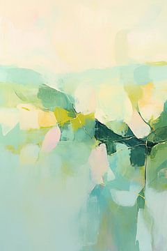 Bloemen abstract schilderij van Abstract Schilderij