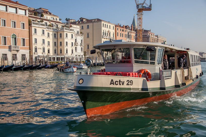 Ferry on Grand Canal of Venice by Joost Adriaanse