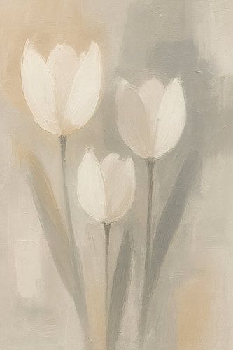 Tulipes douces : Un message d'accueil floral minimaliste