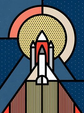 Rocket Goes To Invention by Art Kingdom
