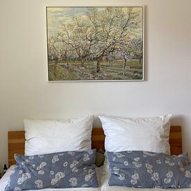 Klantfoto: White Orchid - Vincent van Gogh , op canvas