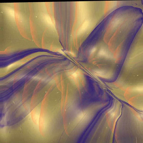 Blue lines pattern on gold by Olafs Bildwelt