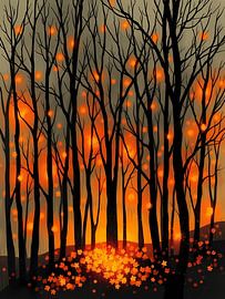 Fluisteringen van vuurvliegjes van Artistic