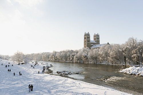 Winterlandschap München in de sneeuw