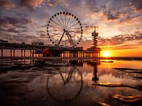 Scheveningen während der goldenen Stunde