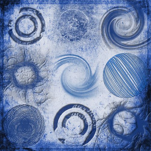 Variaties op een cirkel, blauw