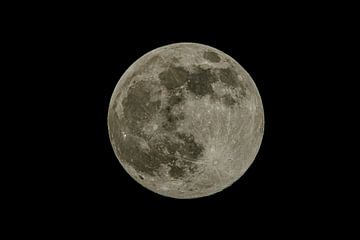Volle maan bij nacht van Roland Brack
