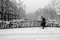 Amsterdam Winter Schnee von Marianna Pobedimova Miniaturansicht
