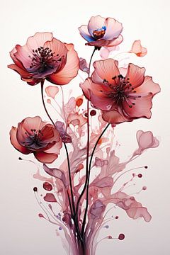 Flüssige Mohnblumen von Bert Nijholt