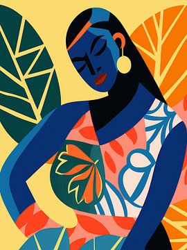 Latina Vrouw Stijl Henri Matisse van TOAN TRAN