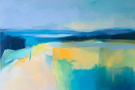 Abstract landscape in soft colours by Poster Art Shop