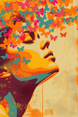 Abstract vrouwen portret