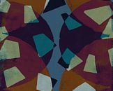 Abstracte vormen in retro gedempte kleuren nr. 6 van Dina Dankers thumbnail