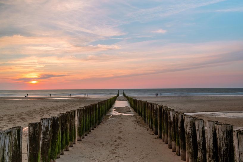 Sunset in Domburg by Inge van der Stoep