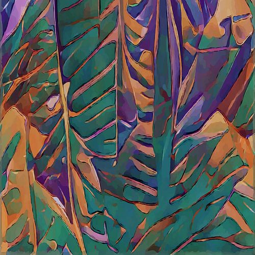 Verweerde herfstbladeren in rijke kleuren nr. 3