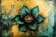 Abstract flower with gold details by Imperial Art House thumbnail