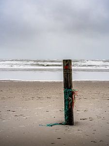 Strandpaal op Texel