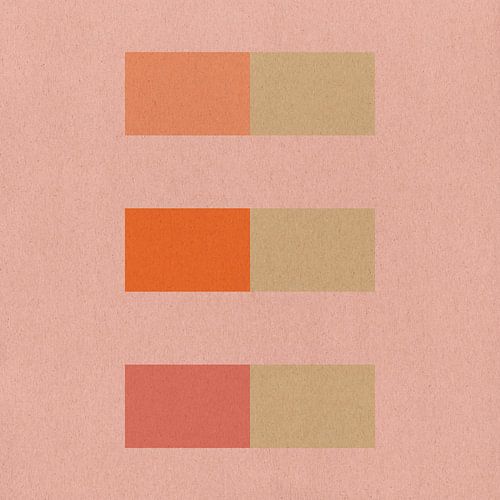 Abstract geometric in pastel colors. Pink, beige, orange by Dina Dankers