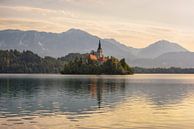 Morning Calm at Lake Bled – Magical Island Church in Slovenia by Rolf Schnepp thumbnail