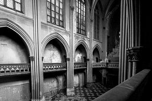 L'église en noir et blanc sur Michel Nicolaes