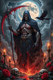 MORTEVYRA – Der Sensenmann im Rosengarten bei Vollmond