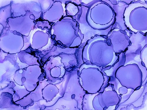 Abstract werk in paars tinten