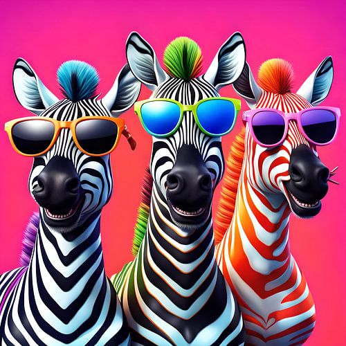 Zebras in Farbe