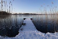 Schneebedeckter Steg