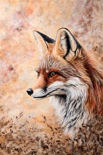 Realistisch portret van een vos