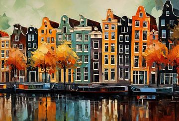 Amsterdams Wonen In Kleur van ARTEO Schilderijen