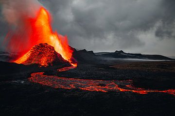 Uitbarsting van de Fagradalsfjall vulkaan